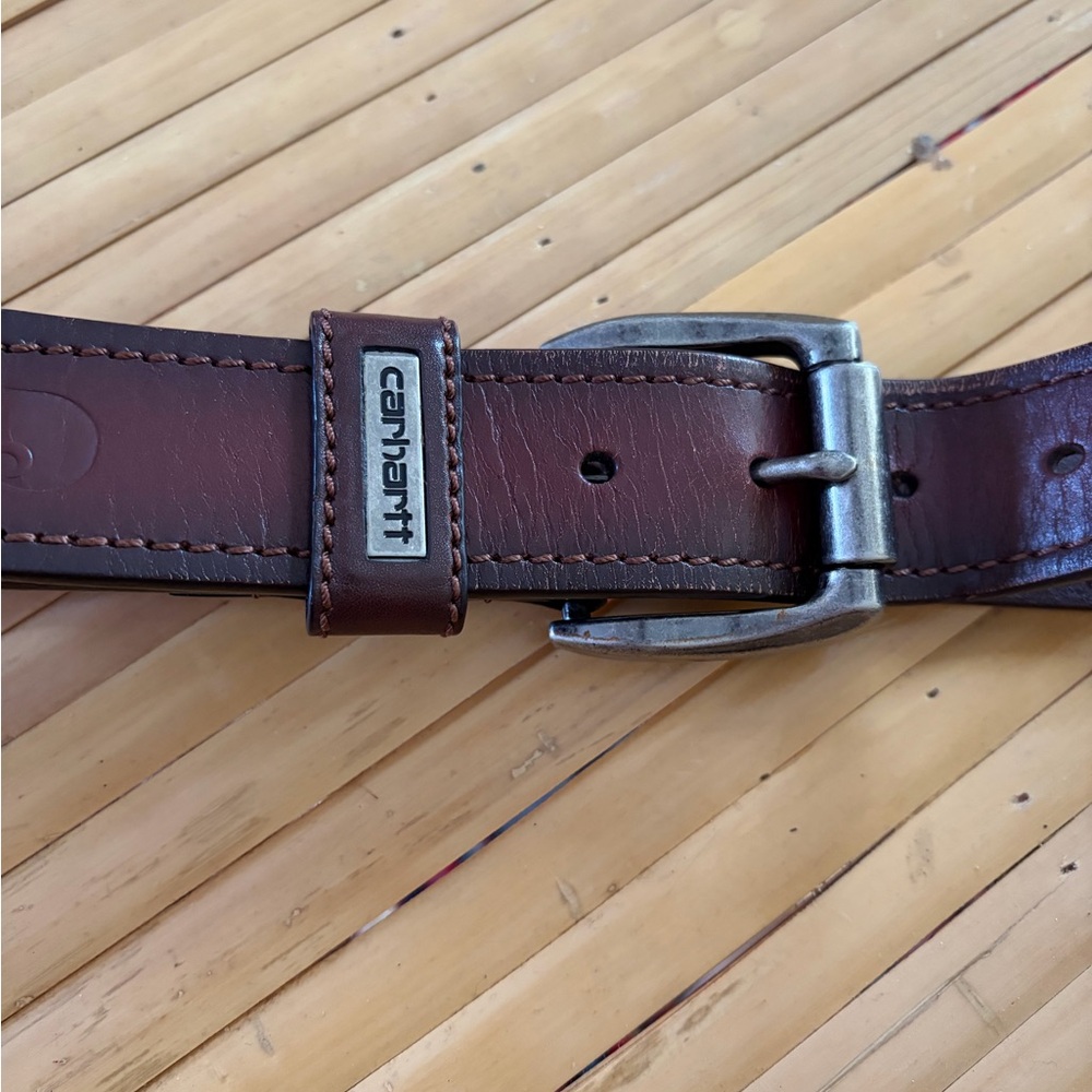 Carhartt Brown Leather Belt for Men - Size 36